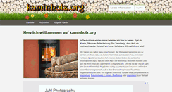 Desktop Screenshot of kaminholz.org
